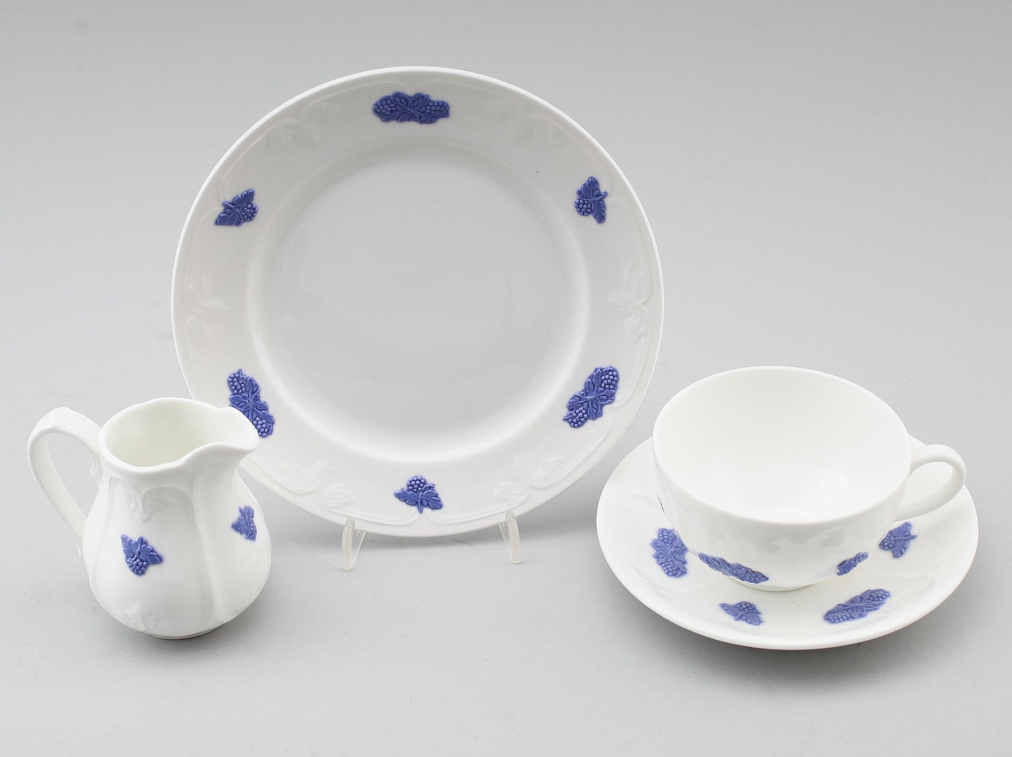 SERVISPORSLIN, 22 delar, "Blå Blom", Gustavsberg.