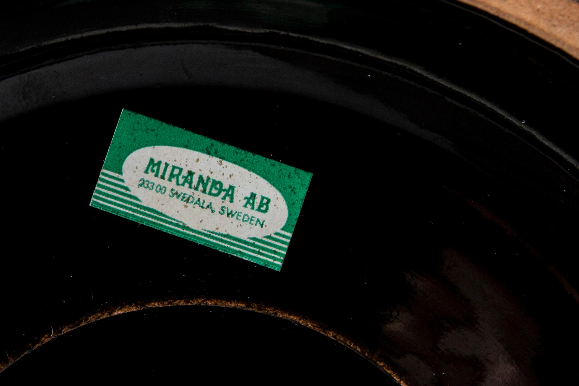 Bordslampa, etikettmärkt Miranda  AB,  Bitossi Italien.