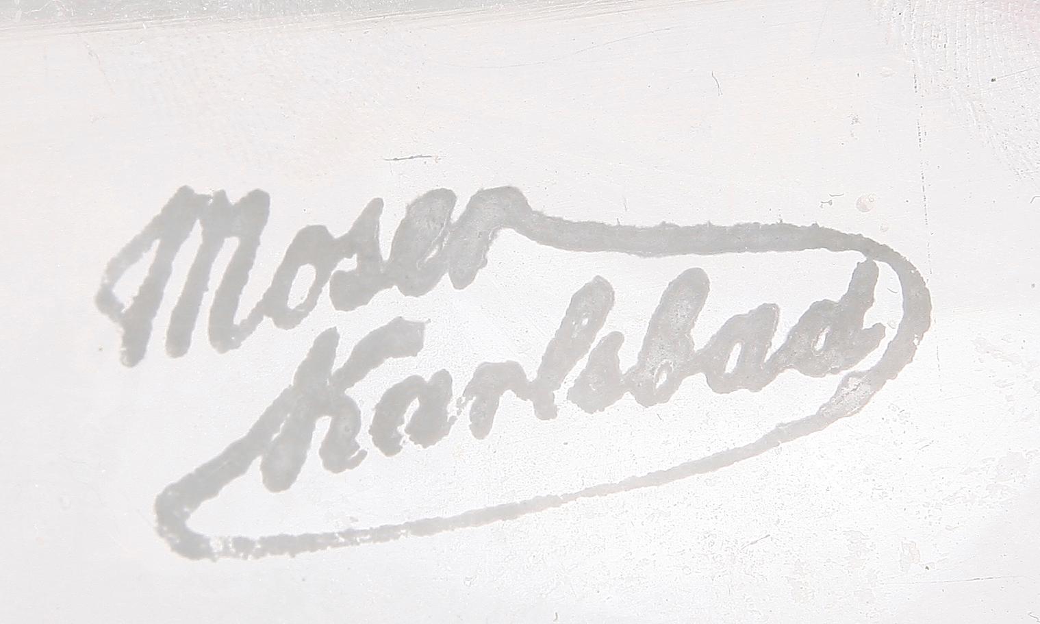 SKÅL, glas, Moser Karlsbad. Sign. 1900-talets första hälft.