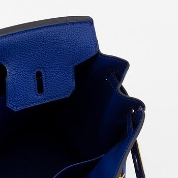 Hermès, a Bleu Electrique Togo leather 'Birkin 25' handbag, 2018.