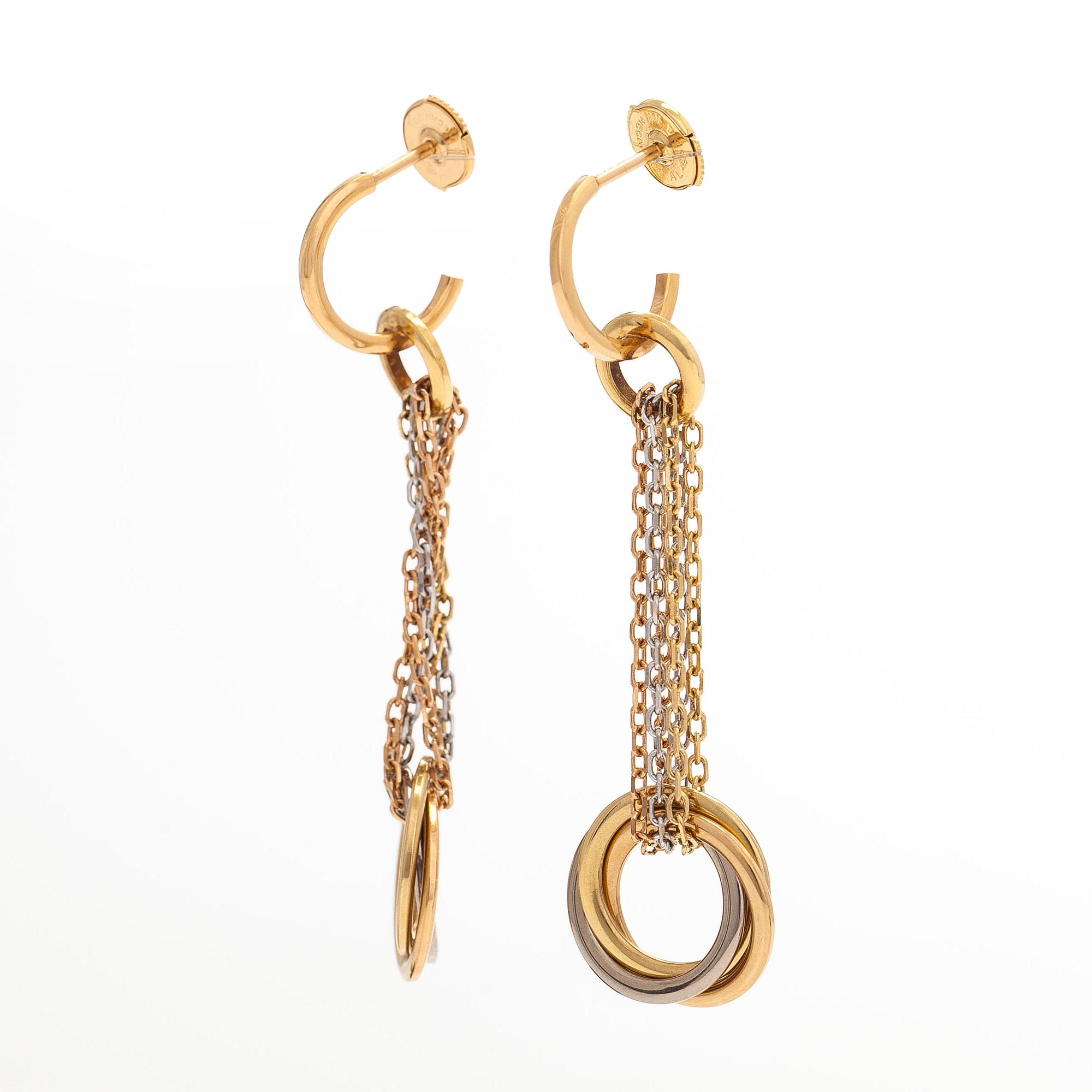 Cartier, Örhängen, "Trinity", 18K guld.