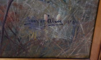 ÅBERG, GUNNAR, olja på duk. Sign. o dat. 1890.