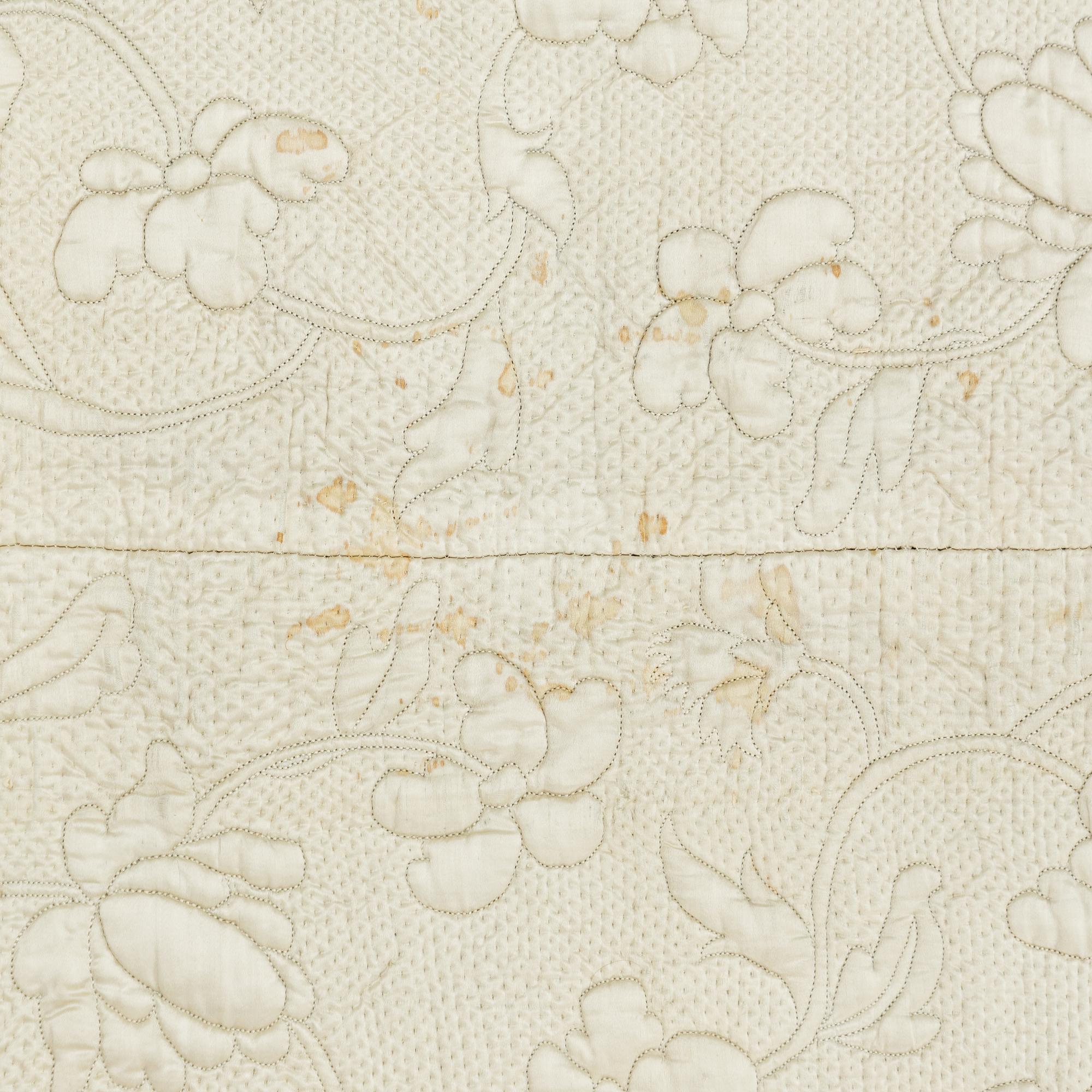 Ceremonial silk quilt, 18th century.