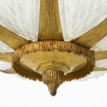 Morin et Cie, attributed to, an Art Deco chandelier, France 1920s-30s.