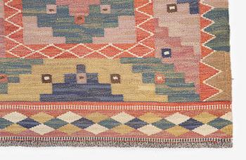 Märta Måås-Fjetterström, matta, "Policolor", rölakan, ca  218 x 119 cm, signerad MMF.