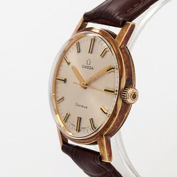 Omega, Genève, rannekello, 35 mm, 14K kultaa, manuaalinen.