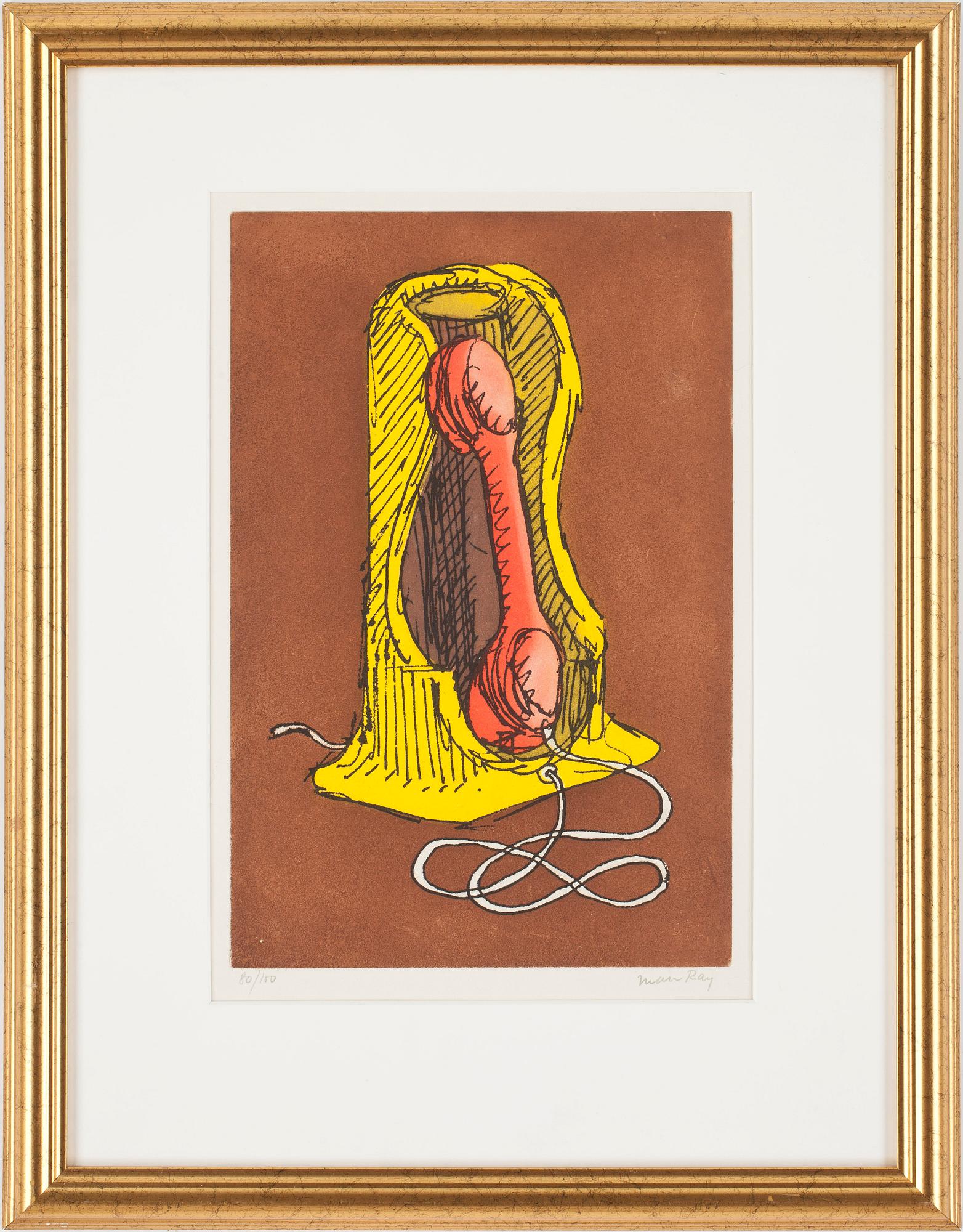 MAN RAY, färglitografi, signerad och numrerad 80/150.