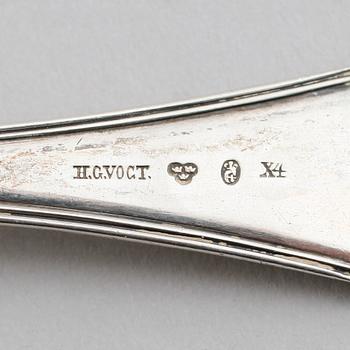 MATSKEDAR, 4 st snarlika, silver, svenska stämplar, 1800-tal. Vikt ca 177 gram.