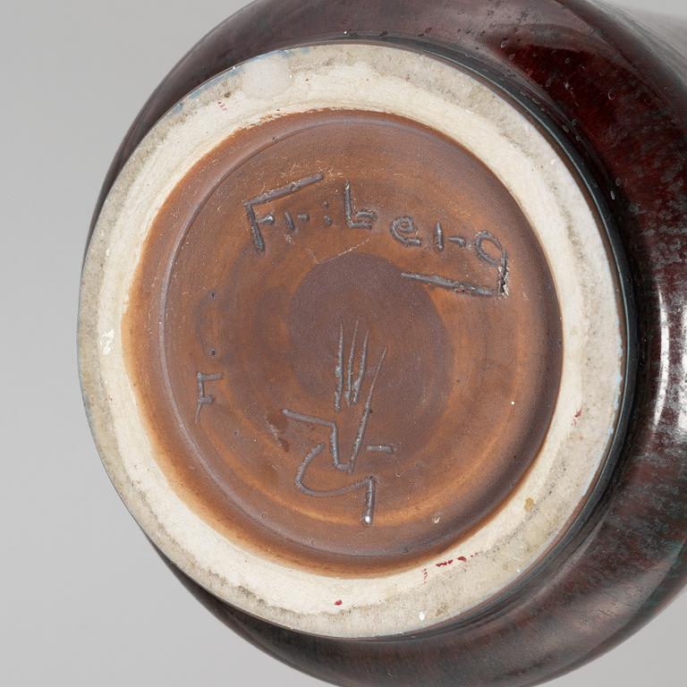 Berndt Friberg, a stoneware vase, Gustavsbergs Studio 1964.