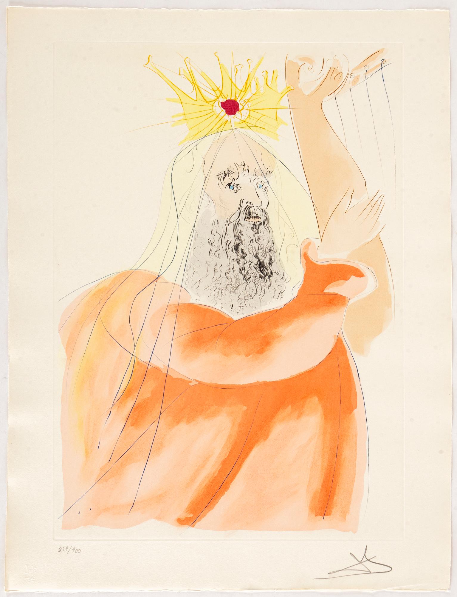 Salvador Dali, mapp med 11 torrnålsetsningar kolorerad med stencil, "Our Historical Heritag", sign och numr 259/400.