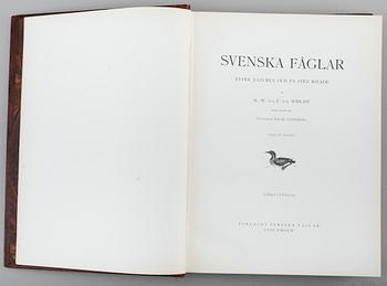 BÖCKER, 3 vol, "Svenska Fåglar", Wilhelm von Wright, Förlaget Svenska Fåglar Stockholm, 1927.