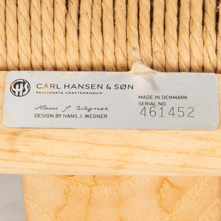 Hans J. Wegner, stolar, 4 st, "Y-stolen" modell CH-24, Carl Hansen & Søn, Danmark.