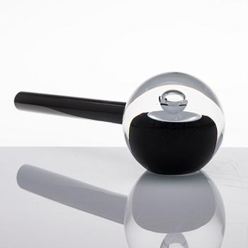 TIMO SARPANEVA, a 'Judge gavel' glass sculpture, signed Timo Sarpaneva, Iittala -85C.