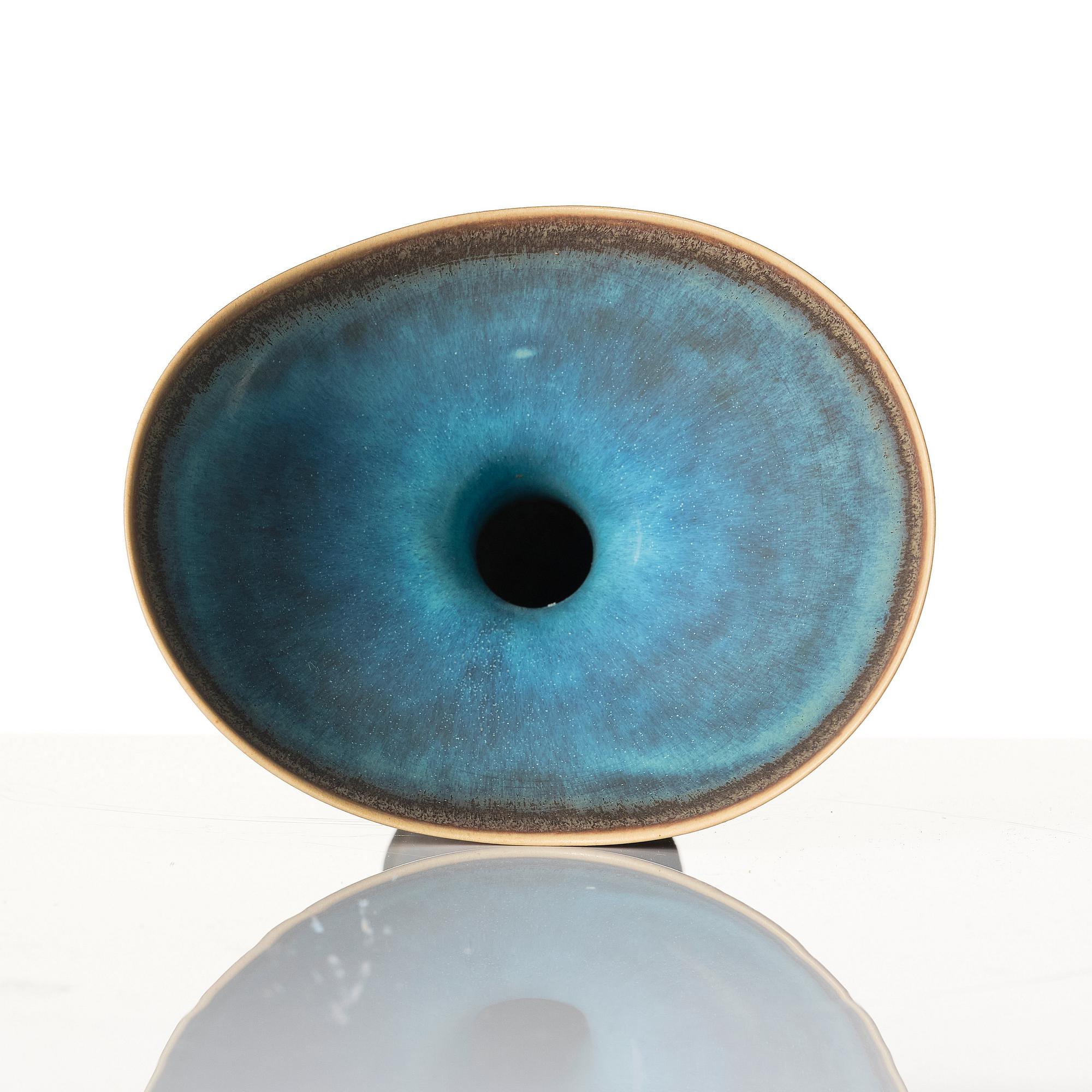 Stig Lindberg, a stoneware vase, Gustavsbergs studio Sweden 1961.