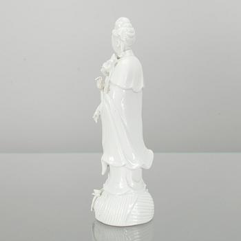 SKULPTUR, Kina, porslin, blanch de chine, 1900-talets början.