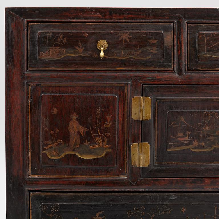 A cabinet, China, late Qing dynasty 19th and Europe, 19th/20th century.