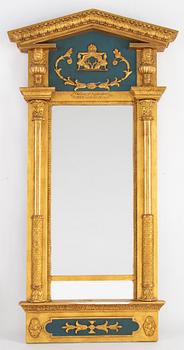 An Empire mirror by Johan Martin Berg (Gothenburg 1803- ca 1837).