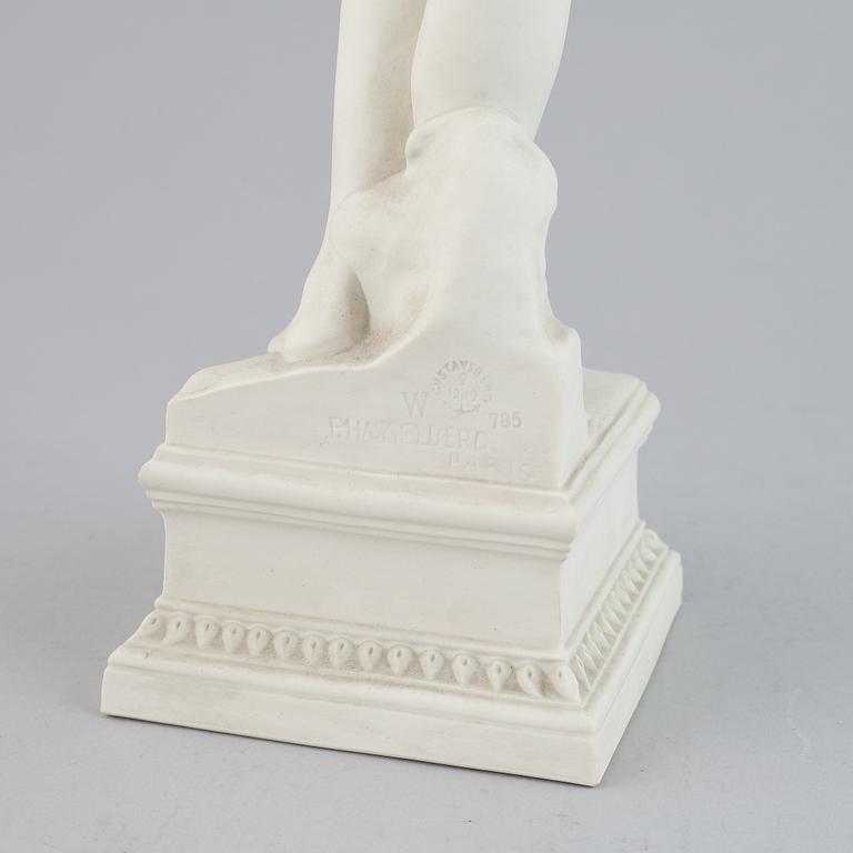 Per Hasselberg, after, sculpture, parian. Stamp signed.