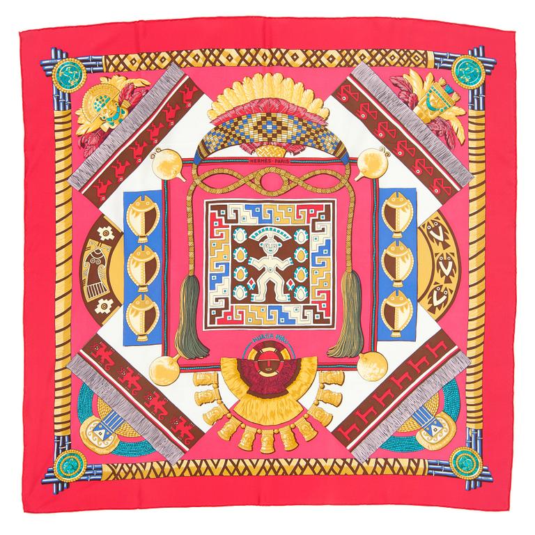 HERMÈS, scarf, "Huaca Piru".