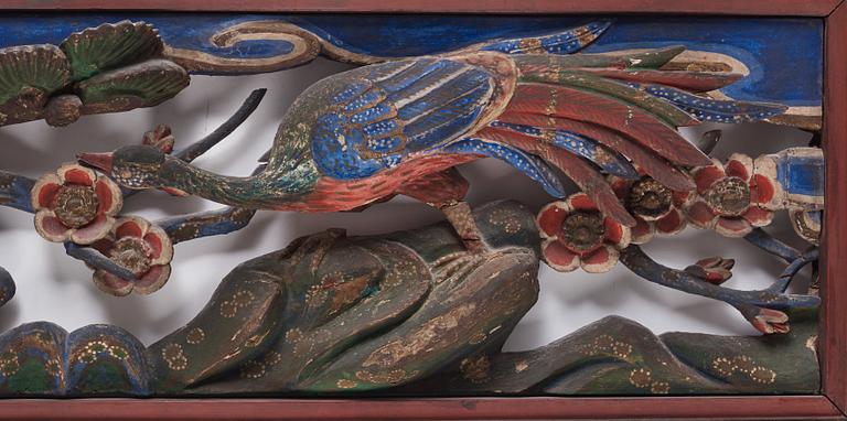 A wooden relief, Qing dynasty, 18th Century.