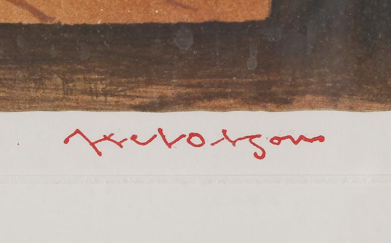 AXEL OLSON, färglitografi, stämpelsignerad och numrerad HC 30/40.