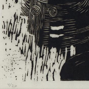 Philip von Schantz, linocut. Signed and dated -59. Numbered 4/20.