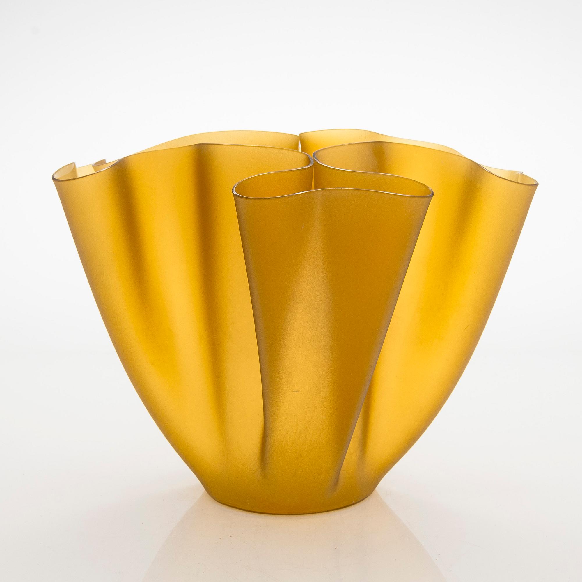 Pietro Chiesa, efter, vas, glas, "Cartoccio", Fontana Arte, osignerad.