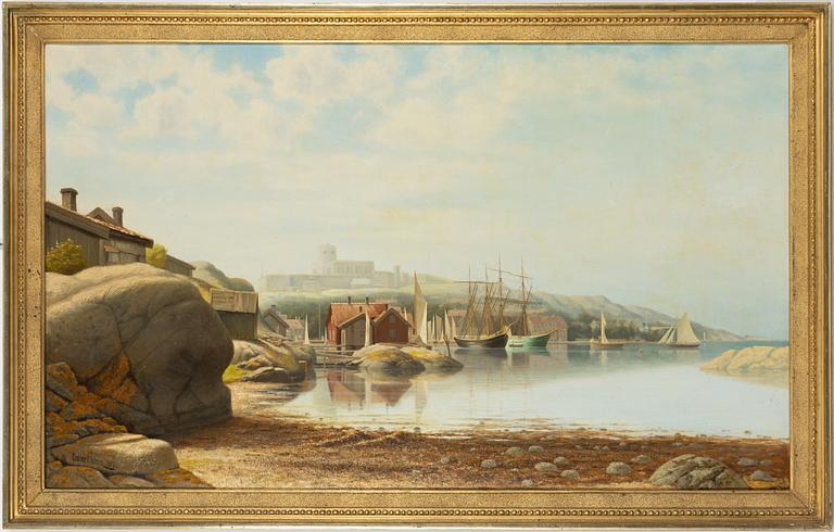 Oscar Ohlson, "Vue över Marstrands fästning".