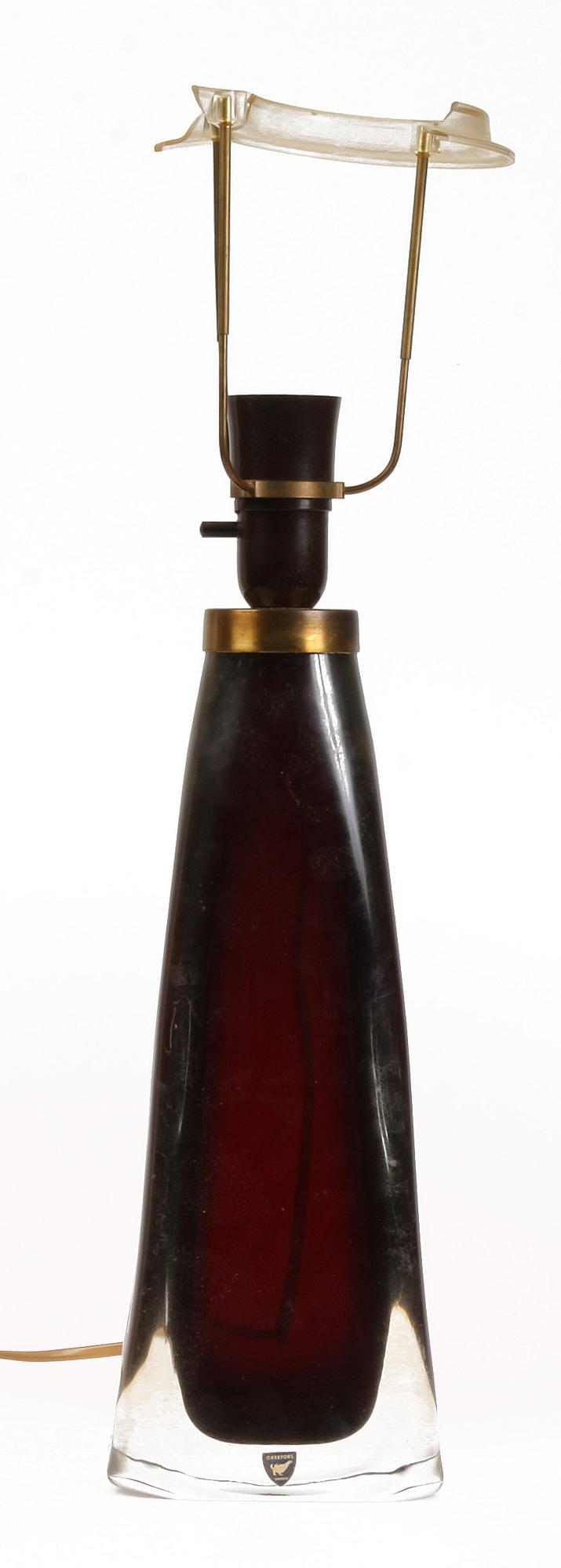 BORDSLAMPA, Carl Fagerlund, Orrefors.