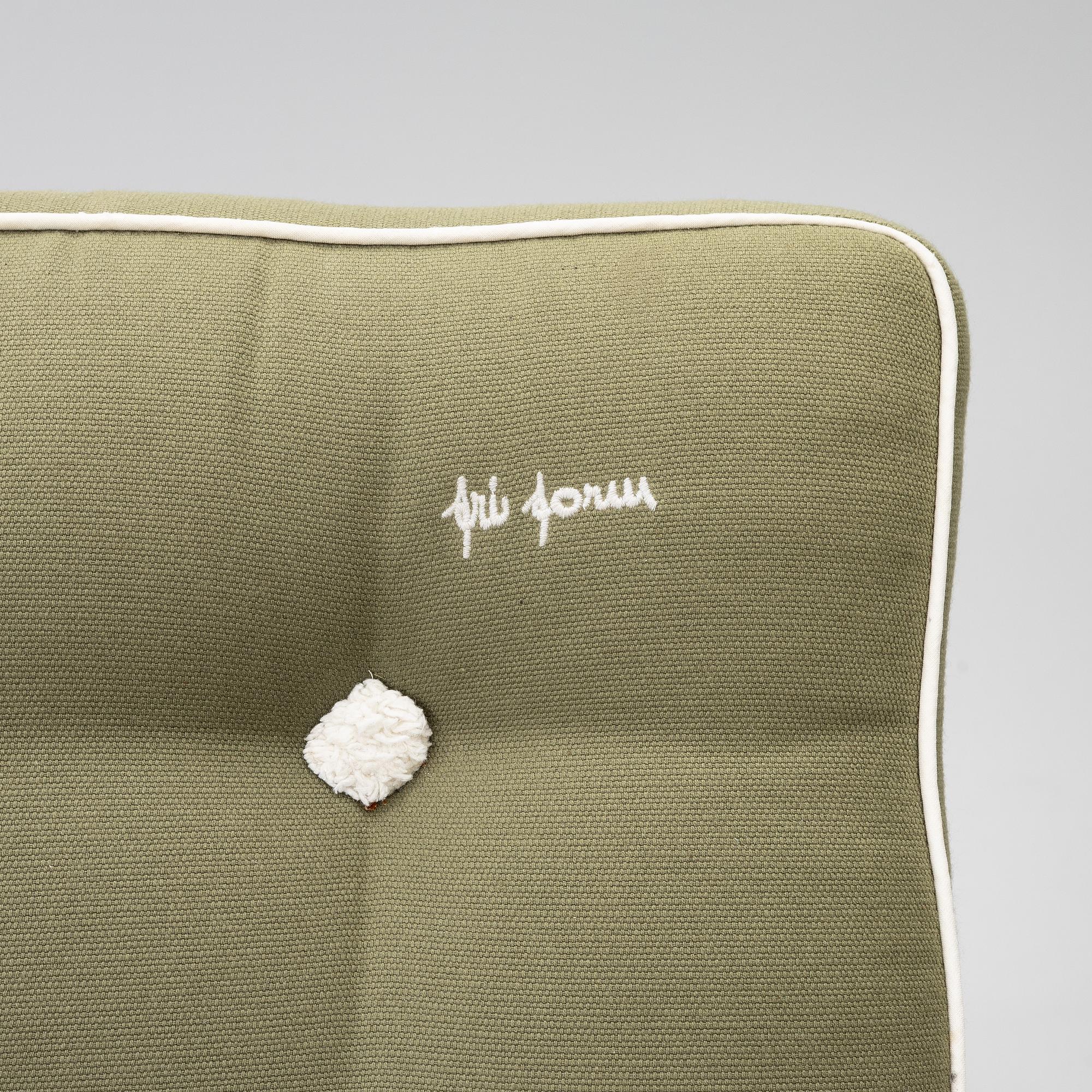 Elsa Stackelberg, a pair of garden armchairs with ottomans, Fri Form, Edsbruk, 1980s.