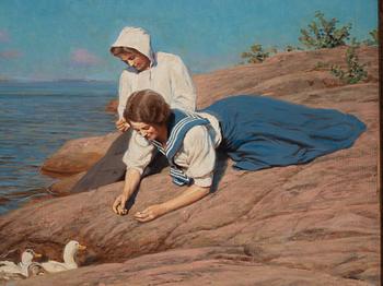 Johan Krouthén, On the cliffs.