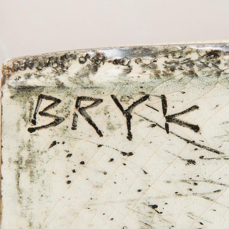 Rut Bryk, a stoneware relief signed BRYK.