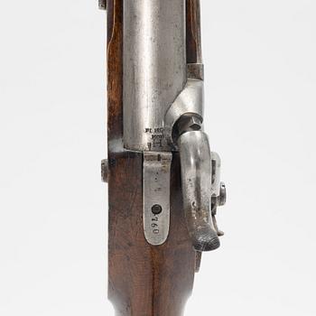 A Swedish percussion rifle 1845-54 pattern with bayonet.