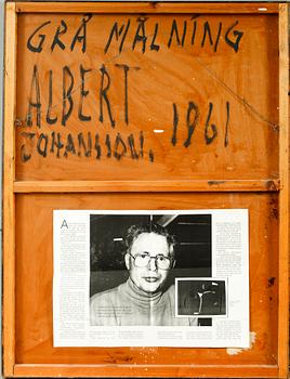 ALBERT JOHANSSON, blandteknik, signerad a tergo och daterad 1961.