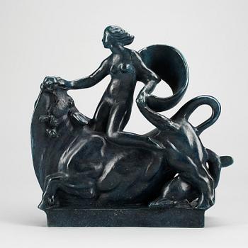 CARL MILLES, efter, skulptur, blåpatinerad brons, Millesgården.