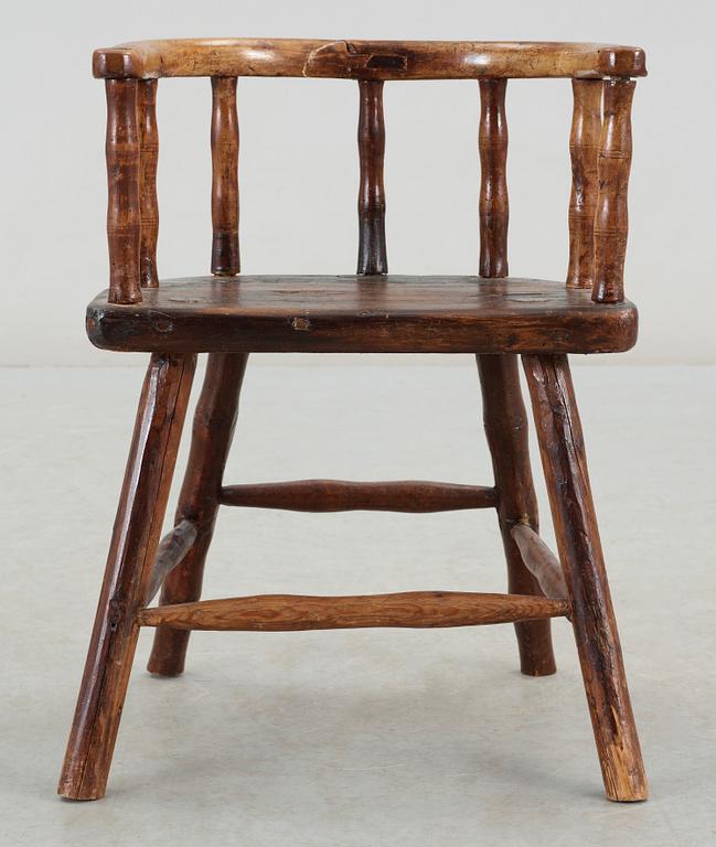 STOL, sk skomakarstol, allmoge, 1800-tal.