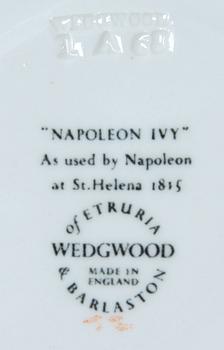 SERVISDELAR, 61 st, porslin, "Napoleon Ivy" Wedgwood.