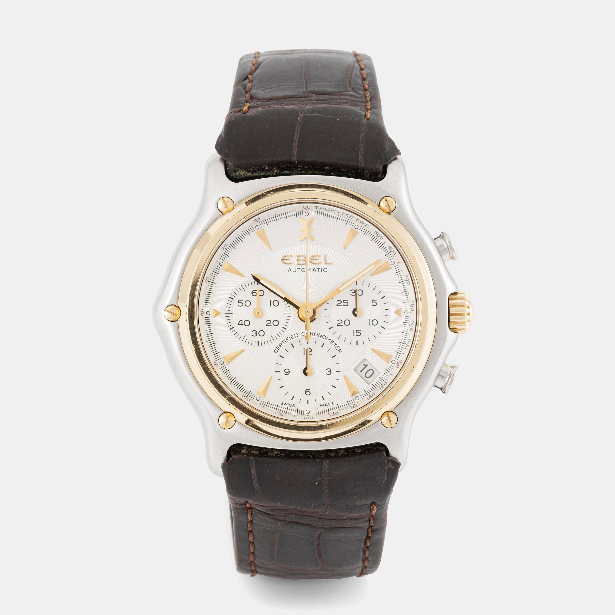 Ebel, 1911, kronograf, wristwatch, 40 mm.