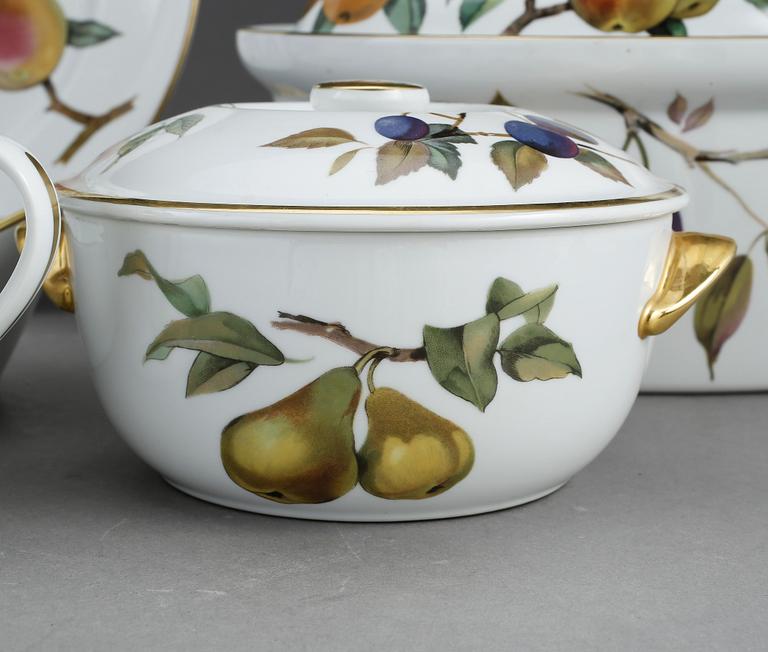 SERVISDELAR, 27 st, "Evesham", Royal Worcester, England, 1900-talets andra hälft.