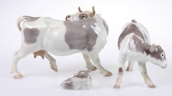 FIGURINER, 3 st, porslin, bl a Lauritz Jensen, Bing & Gröndahl.