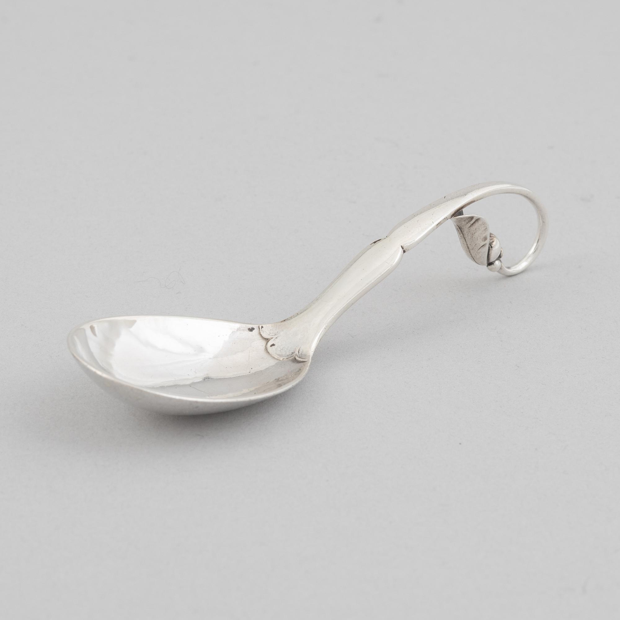 Georg Jensen, a sterling silver serving spoon, Copenhagen, Denmark 1931.