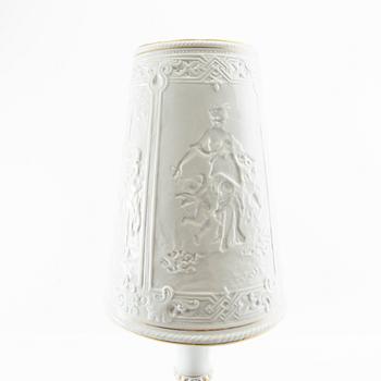Table lamp Plaue Germany first half/mid 20th century porcelain.