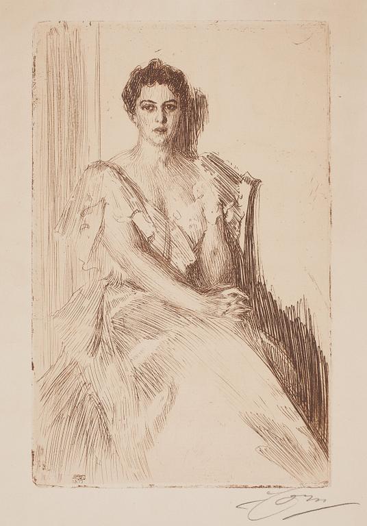 Anders Zorn, "Mrs. Clevland II".