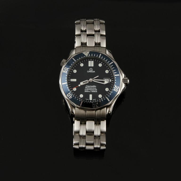 ARMBANDSUR, herr, stål, "seamaster", Omega, 2000.