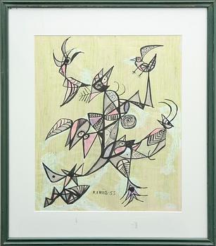 ALLAN FRIIS, blandteknik, sign och dat -53.