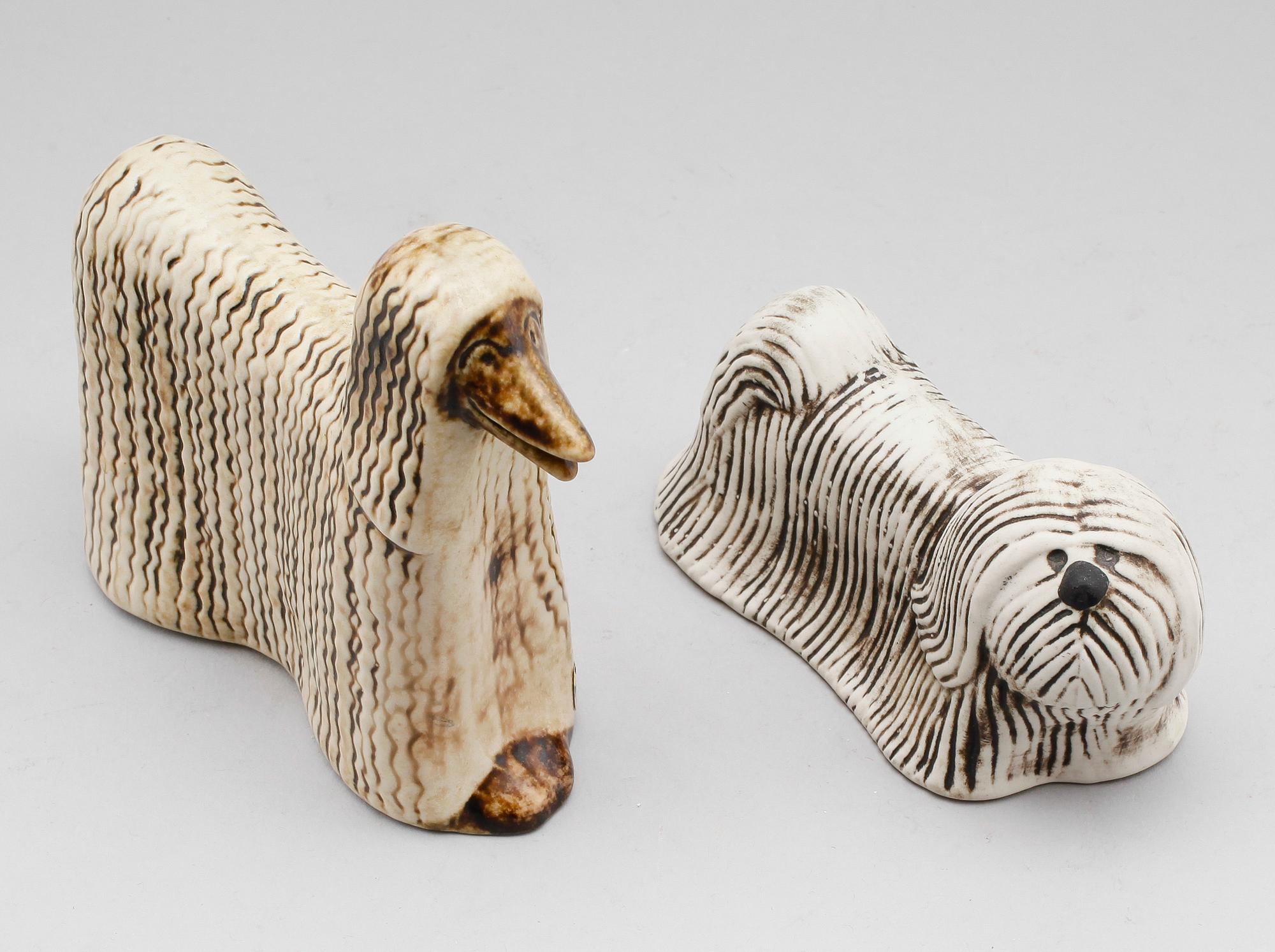 FIGURER, 2 st, stengods, Lisa Larson, Gustavsberg.