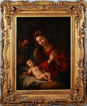 OKÄND KONSTNÄR, olja på duk, uppfodrad, troligen 1700-tal.