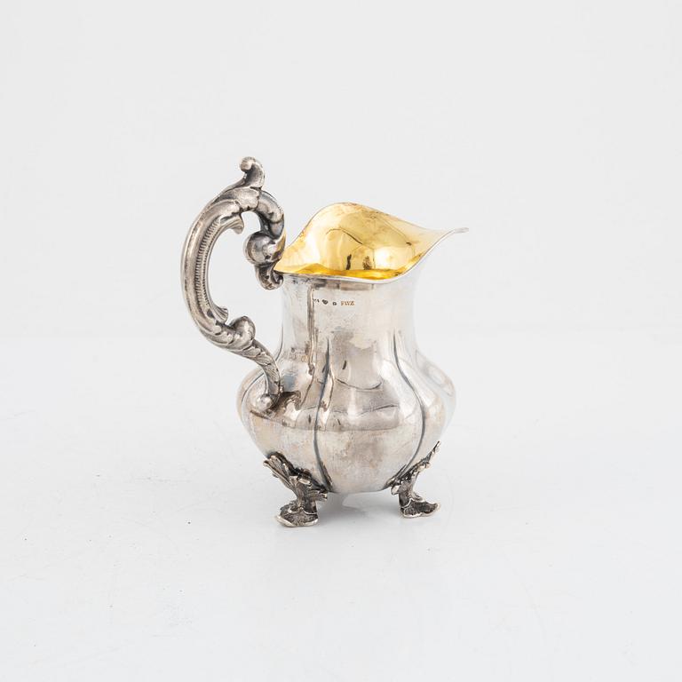 A Swedish Silver Creamer, mark of Fredrik & Wilhelm Zethelius, Stockholm 1842.