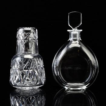 Two glass decanters, mid 20th cetury.