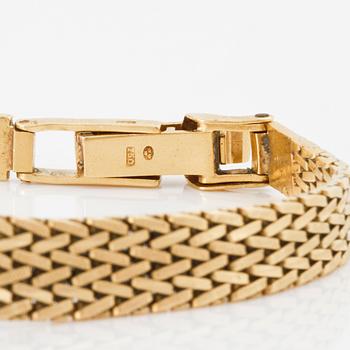 ARMBANDSUR, dam, armband i 18 K guld, Omega, Seamaster De Ville. Total vikt 29 g.